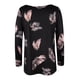 thumbnail image 4 of Camisas Para Mujer Camisetas de Gran Tamaño Manga Larga Casual Moda Cuello en V Flores Estampadas Fuera Del Hombro Blusa Superior Odeerbi ODB135757, 4 of 5