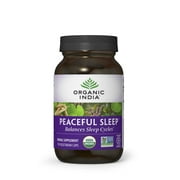 ORGANIC INDIA Peaceful Sleep Herbal Supplement 90 Vegetarian Capsules