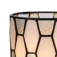 thumbnail image 2 of Eli 9 Inch Accent Lamp, Hand Painted Cylinder Tiffany Style Shade, Bronze, 2 of 5