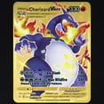 thumbnail image 1 of Cartas de Pokémon de 183200 puntos de alta Hp Charizard Pikachu Mewtwo Gold Black English French Metal Cards Vmax Mega GX Game Collection, 1 of 6