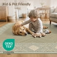 thumbnail image 4 of ODIKA 5'x7' Washable Area Rug Easy Care, Non-Shedding, Pet Friendly, Geometric With Modern Diamond Lattice Border Herringbone Boho Refined Structured for Small Living Room, Bedroom, 4 of 7