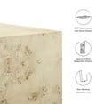 thumbnail image 6 of Coffee Sofa Side Table, Bleached Burl, Wood, Square, Living Kitchen Cafe Bistro Hospitality Restaurant, Modern Contemporary HB35891, 6 of 9