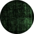 thumbnail image 1 of Ahgly Company Machine Washable Indoor Round Abstract Emerald Green Modern Area Rugs, 8' Round, 1 of 4