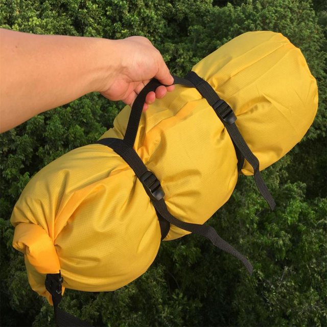 Bolsa de almacenamiento Baoblaze Mochila de compresión para tienda Poliéster impermeable Amarillo
