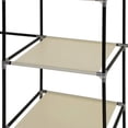 thumbnail image 2 of Closet Organizer for Bedroom, Wardrobe Rack for Home PKWQ503RW, Beige 69" Portable Clothes Closet Non-Woven Fabric Wardrobe Double Rod Storage Organizer, 2 of 5