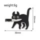 thumbnail image 2 of Broche con forma de bonito gato negro con dibujos animados de gato con cuchillo de aleación, 2 of 4