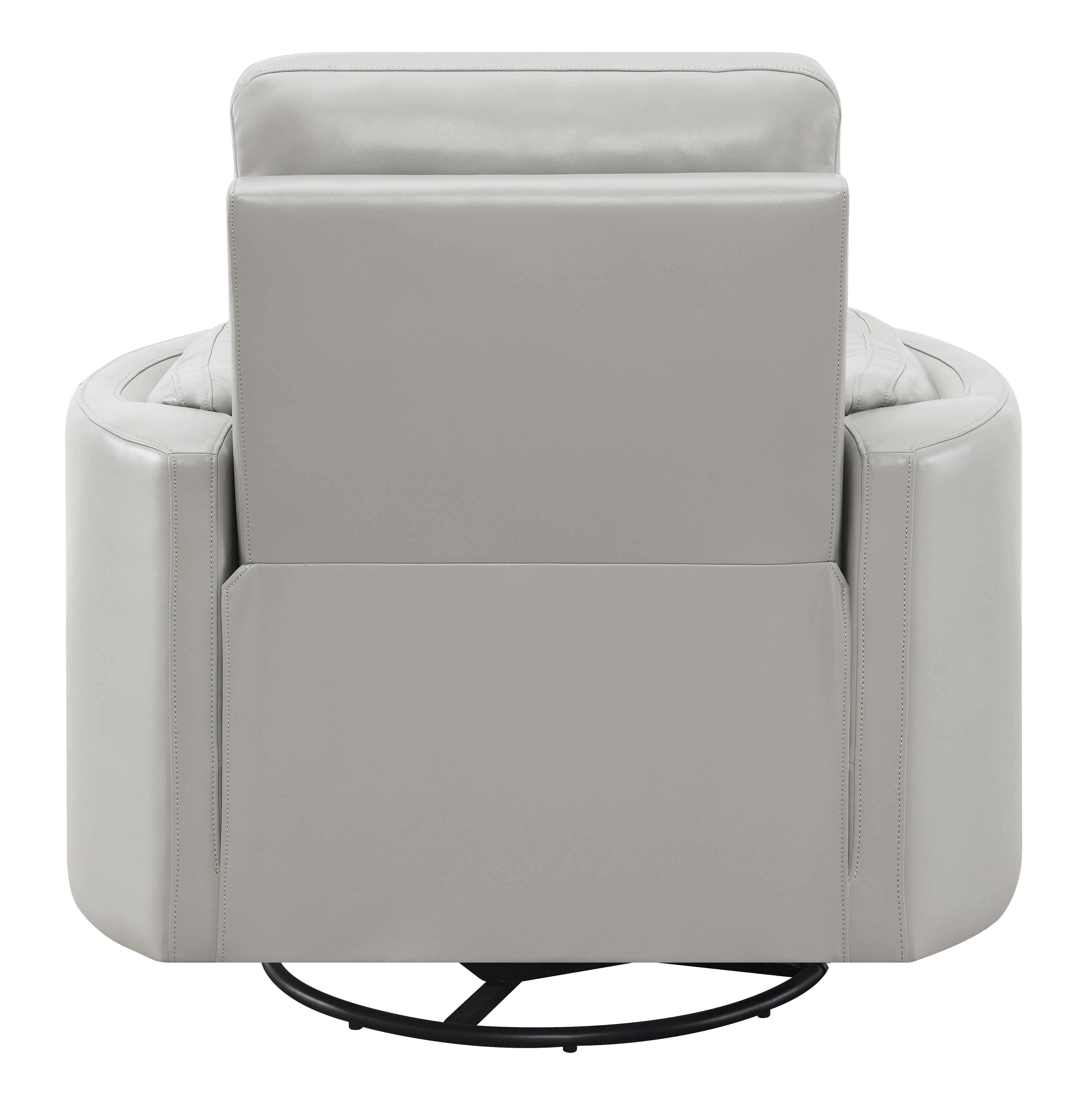 ACME Sagen Recliner W/Swivel & Glider, Gray Leather Aire