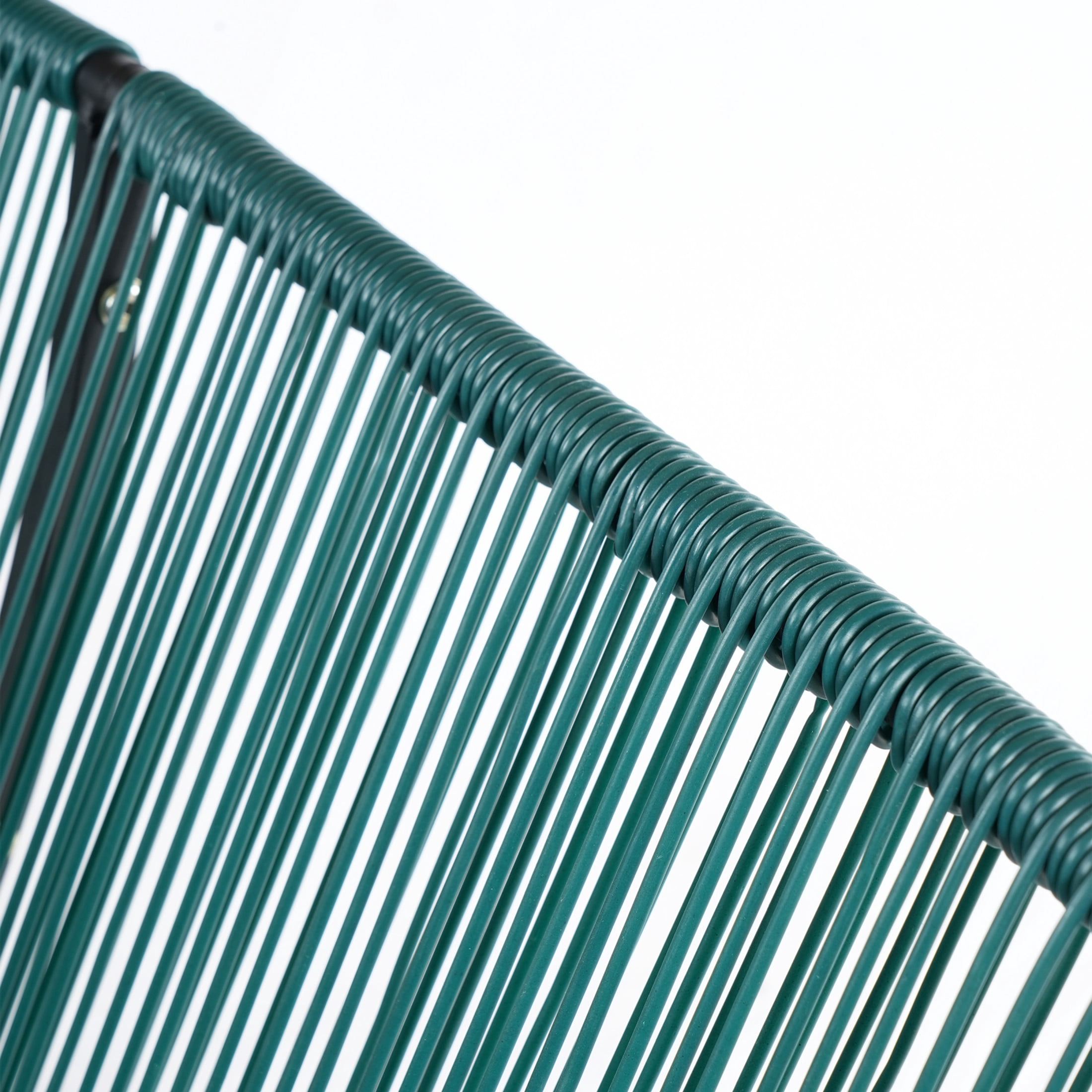 Christopher Knight Home Outdoor Patio Basket Loveseat, Hammock Weave Design, Metal Frame, Teal