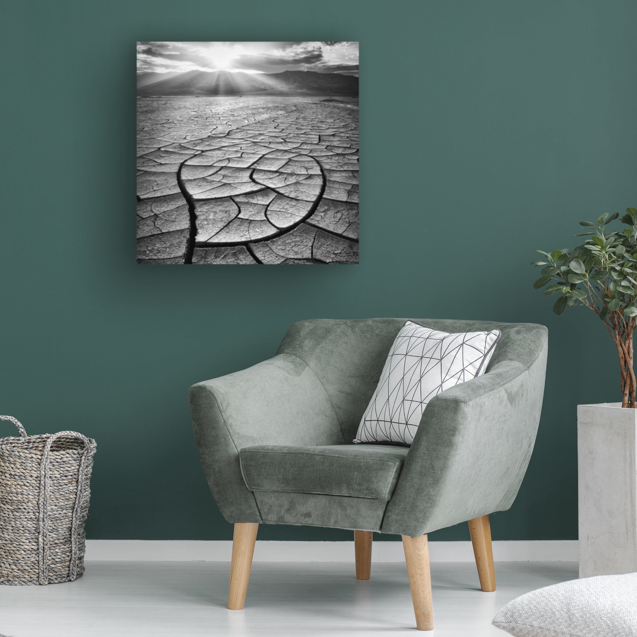 Canvas Wall Art - Yi Fan 'Arid' Wall Art for Living Room, Bedroom, or Office D?cor by Trademark Fine Art - 35 x 35 Inches