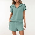 thumbnail image 2 of Laipiong Women's Casual Shorts Suit 2 Piece Spring Summer Fall Comfy and Relaxed Fit for Everyday Wear Perfect Outfits women 2 piece outfits sets, 2 of 4