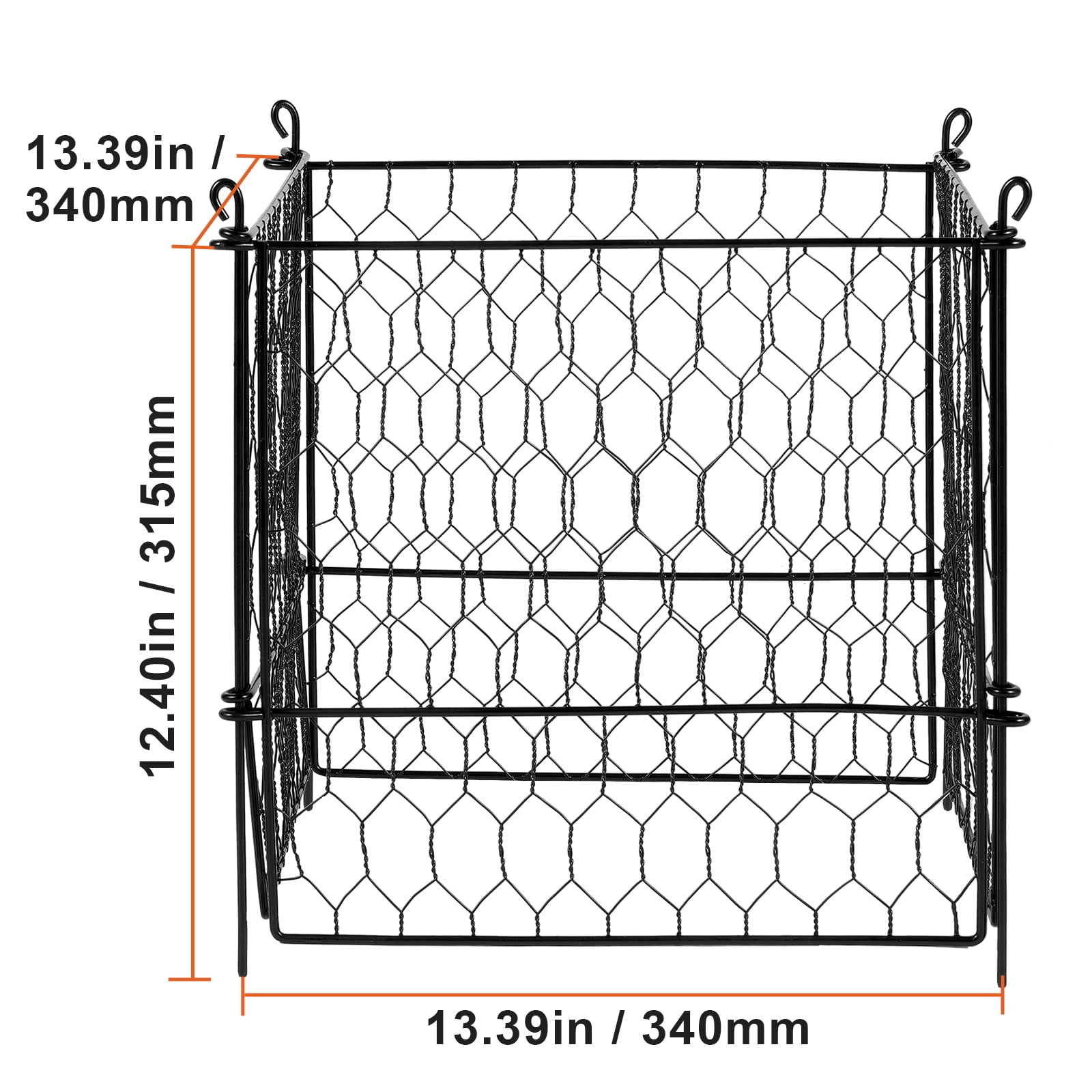 KFFKFF Set of 4 Animal-Resistant Plant Guards, Dimensions 13.4'' x 13.4'', Constructed with Chicken Wire, Ideal for Outdoor Flora, Blooms & Veggies, Deters Rabbits, Chickens, Squirrels