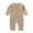 Khaki, variant on Newborn Unisex Baby Boy Girl Long Sleeve Button Romper One-Piece Jumpsuit Infant Baby Fall Winter Clothes