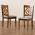 thumbnail image 5 of Bowery Hill Upholstered Gray and Walnut Brown Dining Chair Set Rectangular Foam-Padded 37.4" Unassembled, 5 of 8
