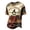 Deep Red, variant on Broave Halloween Shirts for Men, Witch Hat Skull Pumpkin Crewneck Short Sleeve T-Shirt, Vintage Halloween Graphic Tee for Daily Wear & Halloween Party