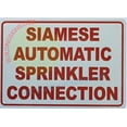 thumbnail image 4 of SIAMESE AUTOMATIC SPRINKLER CONNECTION SIGN(7x10,WHITE,ALUMINUM)-ref19722, 4 of 4