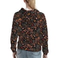 thumbnail image 7 of Lsque Floral Pattern Casual Women's Hoodie,Hooded Sweatshirt with Kangaroo Pocket,Pullover Hoodie with Eye-catching Drawstrings-Large, 7 of 7