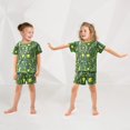 thumbnail image 5 of Grass Seamless Summer Pajama Set Soft Cotton Short Sleeve Sleepwear 2PCS Pajama Sets Breathable Lounge Set Size 8Y, 5 of 7