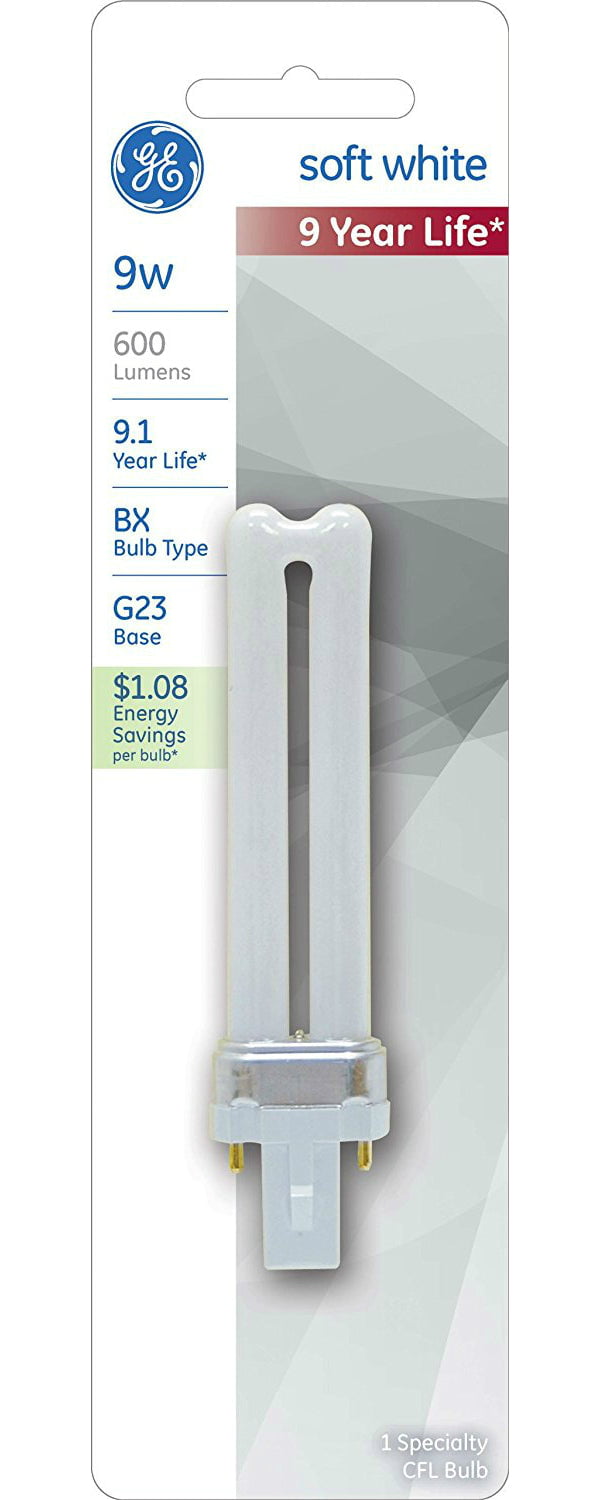 GE F9BX/SPX27 9W Replacement Compact Fluorescent Bulb - Walmart.com