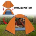 thumbnail image 2 of Sunny Portable 1-2 Persons Backpacking Tent Double Layer Outdoor Waterproof Camping Hiking-Orange, 2 of 9