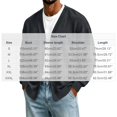 thumbnail image 3 of Mens V Neck Cardigan Zaewscy Men's V Neck Button Down Cardigan Long Sleeve Loose Casual Jacket Dark Gray XXXL, 3 of 6