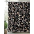 thumbnail image 2 of Shower Curtain Black Flower Bathroom Curtains with Hooks, Waterproof Fabric Abstract Retro Floral Bath Shower Curtains Set for Bathroom Bathtubs Decor 72x72 Inch, 2 of 8