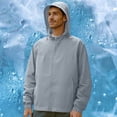 thumbnail image 2 of Men's Thin Style UPF50+ Sun Protection Clothing Outdoor Zipper Pockets Fitted Hooded Fishing Clothing Coat, 2 of 7
