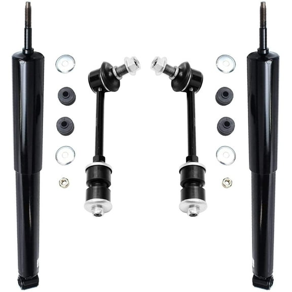 Detroit Axle - Rear Shock Absorbers Kit for 03-18 Toyota 4Runner FJ Cruiser, 2 Shock Absorbers 2 Sway Bars 2004 2005 2006 2007 2008 2009 2010 2011 2012 2013 2014 2015 2016 2017 Replacement