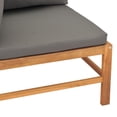 thumbnail image 4 of vidaXL Corner Sofa with Dark Grey Cushions Solid Teak Wood, 4 of 5