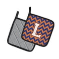 thumbnail image 2 of Letter L Chevron Blue and Orange #3 Pair of Pot Holders, 2 of 2