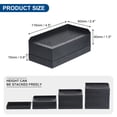 thumbnail image 2 of Unique Bargains 1.5 Inch Furniture Risers Rectangle Bed Lifters Adjustable Stackable Couch Riser, Black 4 Pack, 2 of 7