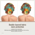 thumbnail image 2 of Logiee Colorful Hawaii Palms Print Silk Bonnet Satin Bonnet for Sleeping Women and Men,Double Layer Hair Bonnet for Curly Braids Hair, 2 of 6