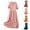 Pink, variant on PADFRYBK Button Down Dress For Women Short Sleeve Solid Color Dresses Casual Loose V-Neck Elastic Waist Dresses Long Shirt Dress With Pockets