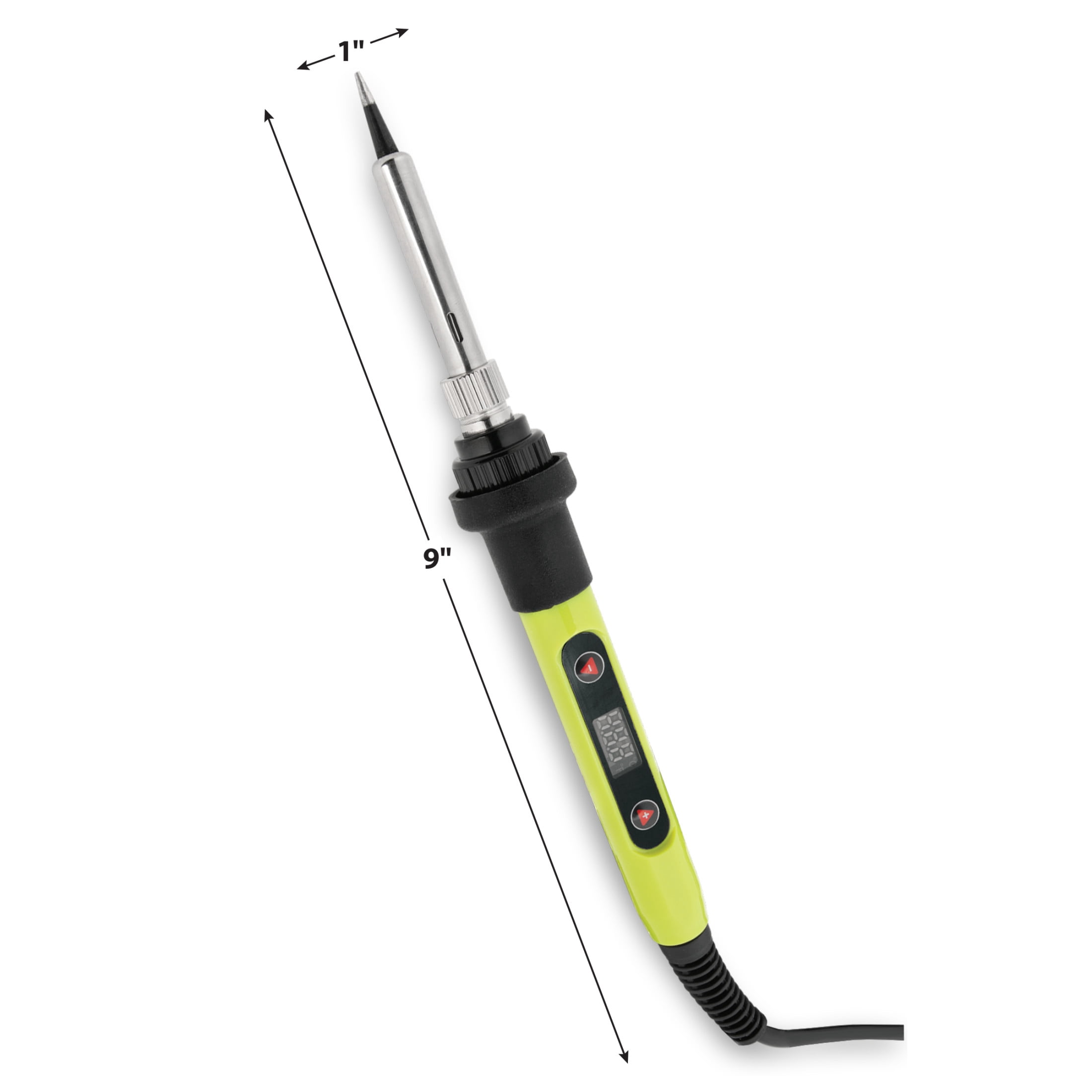 Performance Tool W2084 80W Digital Soldering Iron Kit - Electronics Repair, Precision Temperature Control Soldering Iron, Computer, Automotive Wiring, Stand Included, Green/Black