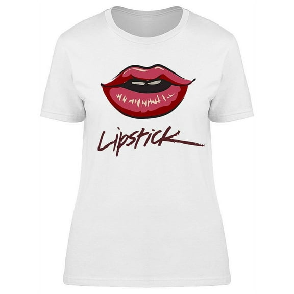 Lipstick Big Lips Reddish T-Shirt Women -Image by Shutterstock, Female Small