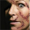 thumbnail image 3 of Pegatinas de tatuaje de cicatriz para decoración de Halloween, Tatuajes Temporales impermeables de heridas sangrientas de terror, maquillaje de arte corporal DIY para fiesta, 10 hojas, 3 of 4