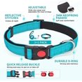 thumbnail image 3 of UBIUO Reflective Dog Collar And Leash Set,Adjustable Neoprene Padded Nylon Collars, 6 FT Heavy Duty Dog Leash 2 Comfortable Handles Safety Locking Buc, 3 of 4