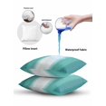 thumbnail image 6 of Outdoor Pillows Waterproof, Turquoise Ombre Throw Pillows with Inserts Included, Modern Farmhouse Gradients Art Indoor Outdoor Decorative Lumbar Pillow for Bed/Couch/Patio 12"x20", 1Pcs, 6 of 8