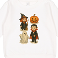 thumbnail image 3 of Inktastic Adorable Halloween Witch Vampire Ghost Pumpkin Kids Toddler Sweatshirt, 3 of 4