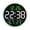 Black shell green, variant on Misright Large Display LED Wall Clock with Temperature Calendar and Alarm for Kitchen