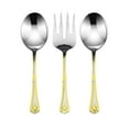thumbnail image 2 of Venezia Collection 75-Piece Fine Flatware Set, Silverware Cutlery Dining Service for 12, Premium 18/10 Surgical Stainless Steel, 24K Gold-Plated (gold sets only) Hostess Serving Set (Seashell), 2 of 3