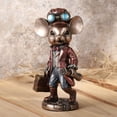 thumbnail image 2 of Veronese Design 5 3/4 Mister Mice Guy The Steampunk Traveler Cold Cast Resin Bronze Finish Animal Collectible Figurine Home Decor, 2 of 7