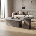 thumbnail image 6 of Guyou Modern Rectangular Coffee Table Faux Marble Center Table Large Wooden Tea Table for Living Room, Reception Room, Home Office, 6 of 13