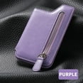 thumbnail image 5 of Pompotops Purple Multifunctional Adhesive Phone Wallet Card Holder,Mobile Phone Card Case, Card Cover, Multiple Card Holder, Zipper, Hand Back Sticker Card Case, 5 of 5
