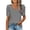 Gray, variant on Floenr Women's Plus Size Tops,Women Casual T-shirt Solid V-Neck Cute Puff Sleeve Short Sleeve Pullover Blouse Tops