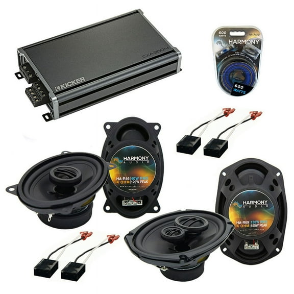 Fits Chevy Caprice 1985-1990 OEM Speaker Upgrade Harmony R46 R69 & CXA360.4 Amp