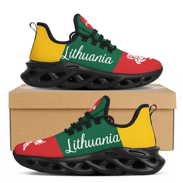Zapatillas de deporte para mujer con diseño de bandera de Lituania, zapatillas de deporte para exteriores, zapatillas de deporte ligeras de malla, zapatos casuales de malla, zapatos planos