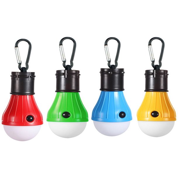4 piezas de luz LED para acampar con pilas, 3 modos, impermeable, luz nocturna de emergencia, linternas portátiles para tienda de campaña, camping, senderismo, pesca, actividades de montañismo, rojo, TUNC Sencillez