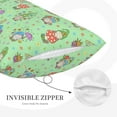 thumbnail image 3 of Fuzoiu Spring Gnome Print Fuzzy Pillowcases, Super Soft Pillow Case Cover with Zipper for Bedroom, Sofa, Couch,Cozy Pillow Shams for All Seasons-20"x30", 3 of 6