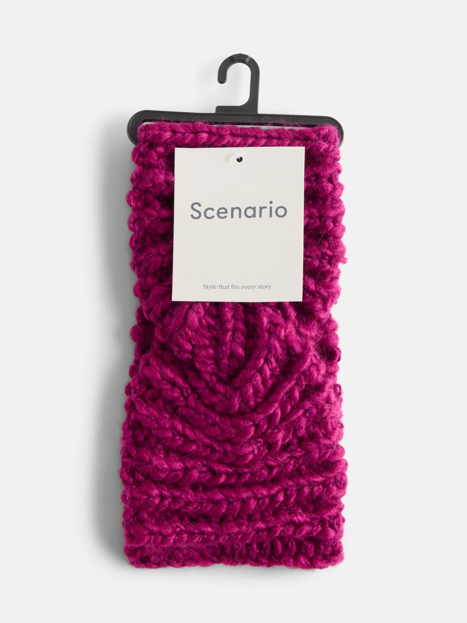 Scenario Women's Chunky Textured Headband, One Size Fits Most, Velvet Plum