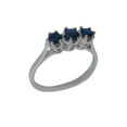 thumbnail image 1 of LBG 925 Sterling Silver Sapphire ring Womens Anniversary Ring - Size 11.75, 1 of 6